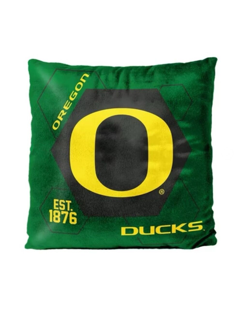 NWT Oregon Ducks NCAA Firm Density Connector Velvet Reverse Pillow